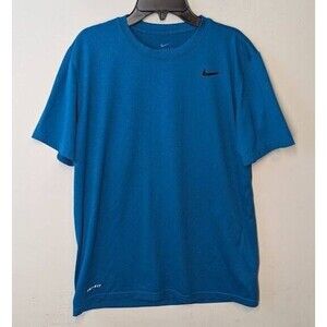 Nike Men's Dri-Fit  Torquoise Short-Sleeve Shirt Size Medium